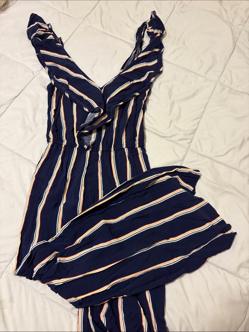 Xhilaration Navy Multi-Stripe Kids One-Piece